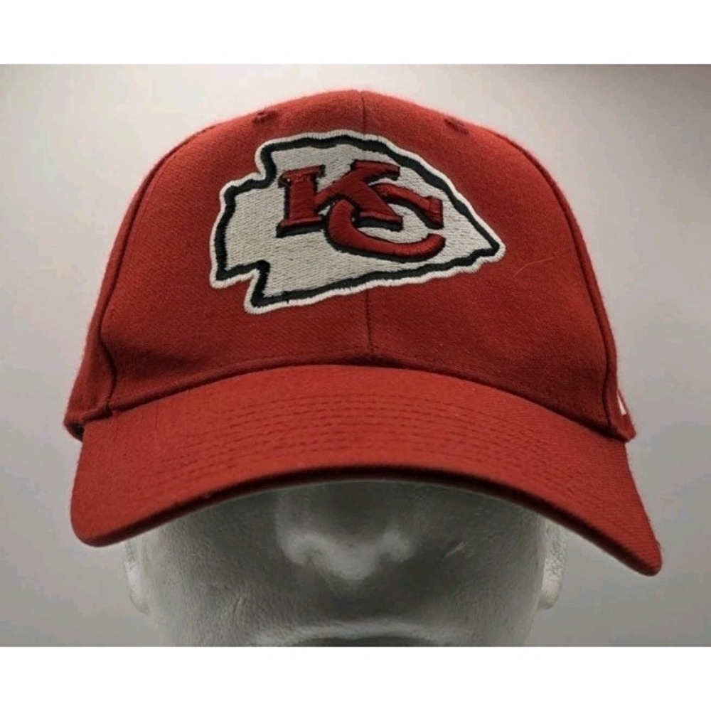 '47 Brand Kansas City Chiefs Red NFL Cap Logo Patch Strapback Hat